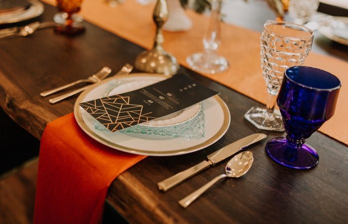 Terracotta Shantung Table Linen, Orange Shantung Table Cloth