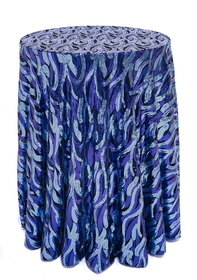 Aquamarine Jazz Sequin Table Cloth, Blue Sequin Table Cloth, Ocean Sequin Table Cloth