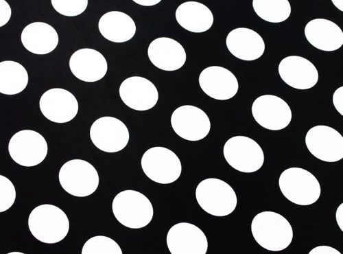 Black with White Polka Dots Table Linen