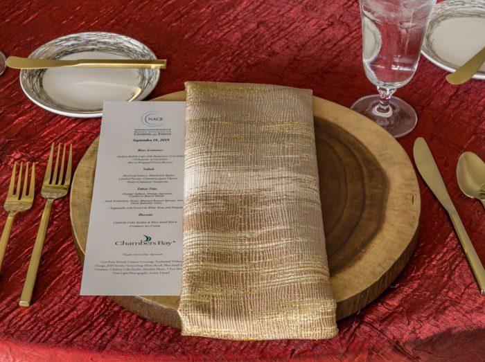 Gold Abstract Napkin, Gold Pattern Table Linen
