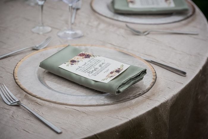 Champagne Crush Table Linen, Light Brown Table Cloth, Sage Lamour Napkin