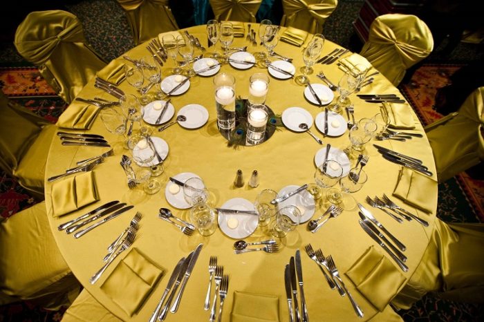 Citron Lamour Table Linen, Green Satin Table Cloth