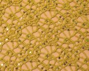 Gold Metallic Lace Table Cloth