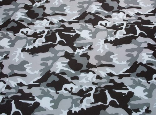 Grey Camouflage Table Linen, Black and White Camouflage Table Cloth