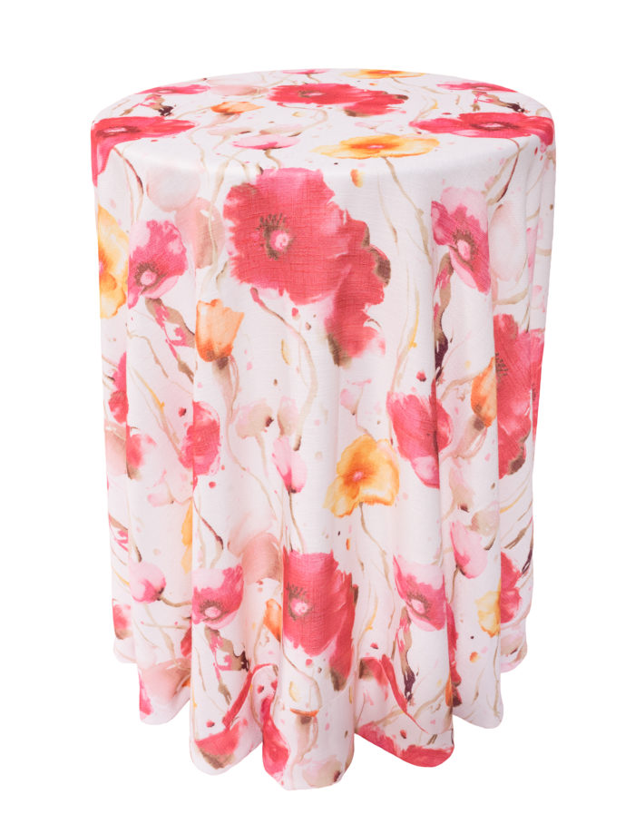 Monet Table Linen, Pink Floral Table Cloth