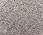 Silver Metallic Lace Table Linen