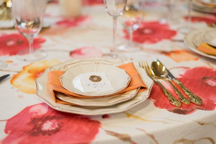 Monet Floral Table Linen, Pink Flower Table Cloth