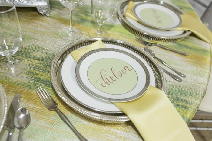 Yellow Lamour Table Linen