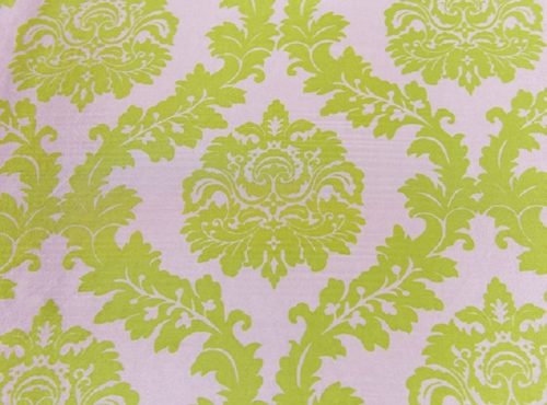 Apple Baroque Taffeta Table Linen, Green Baroque Taffeta Table Linen
