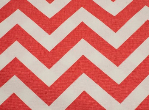 Rustic Coral & White Chevron Table Linen