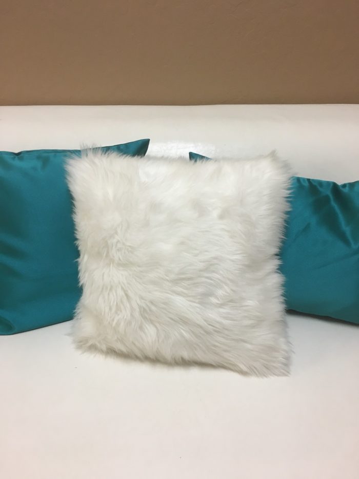 White Faux Fur Pillow