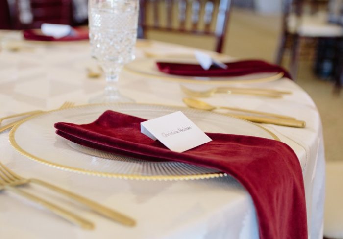 Merlot Plush Velvet Napkin, Dark Red Velvet Napkin