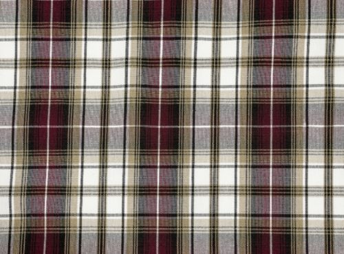 Manchester Plaid Table Linen, Burgundy Plaid Table Cloth