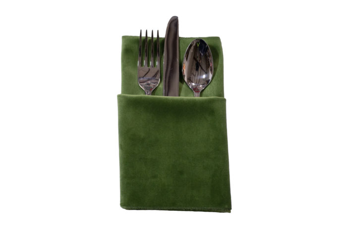 Leaf Plush Velvet Napkin, Green Velvet Napkin, #theNAPKINMovement