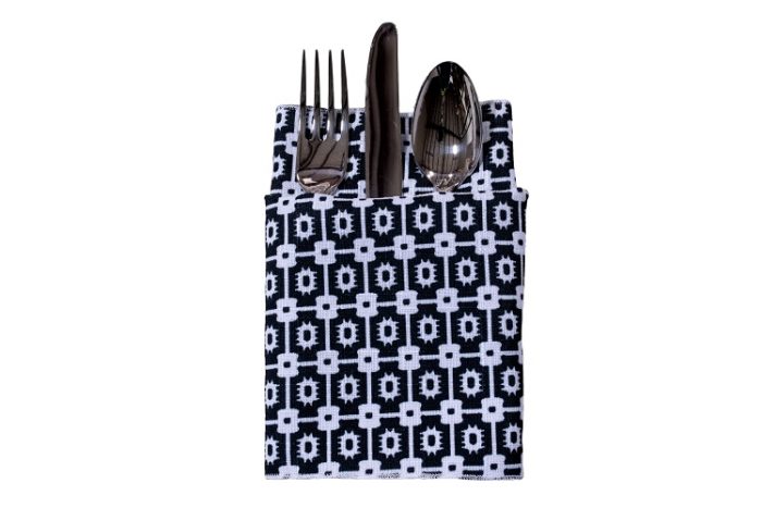 Black & White Santa Fe Napkin, Black Pattern Napkin, #theNAPKINmovement