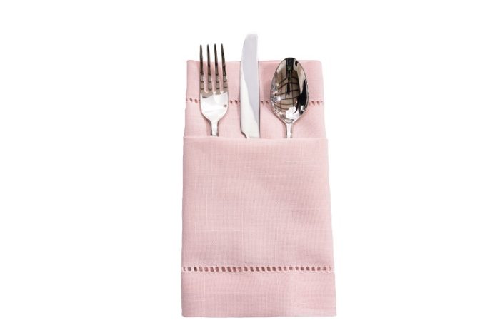 Petal Pink Hemstitch Napkin, Pink Linen Napkin, #theNAPKINmovement