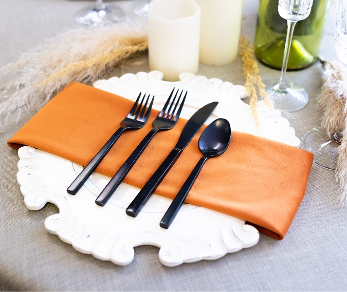 Spice Plush Velvet Napkin, Orange Velvet Napkin, #theNAPKINmovement