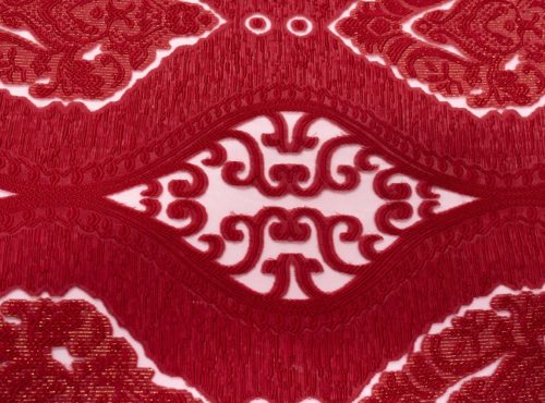 Red Damask Sheer