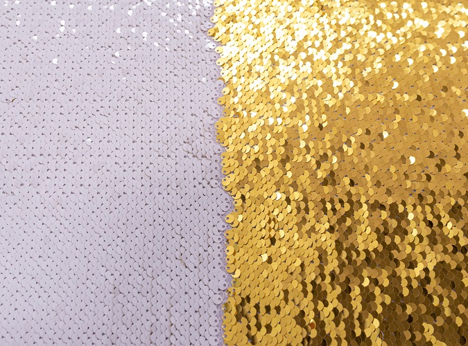 White & Gold Mermaid Sequin